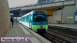 Pointe du Lac  Line 8  Paris métro  RATP MF77 [upl. by Yaniv878]