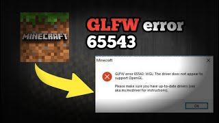 Fix glfw error 65543 minecraft tlauncher [upl. by Sib]