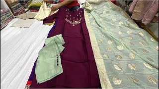 Chickpet Bangalore wholesale kurti setsSingle saree courier available [upl. by Gnagflow]