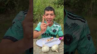 Simple way to chop onions without stinging your eyes camping bushcraft outdoors survival [upl. by Riddle251]