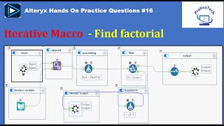 Alteryx Iterative Macro  Factorial of Number  Alteryx Hands On Questions  Part 16 [upl. by Sillyhp776]