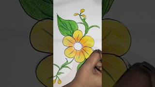 Easy flower drawing 🌻flowers drawing easy youtubeshorts artandcraftofsam [upl. by Sib]