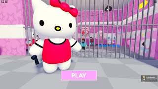 HELLO KITTY BARRYS PRISON RUN Obby New Update  Roblox All Bosses Battle FULL GAME roblox [upl. by Ceevah]