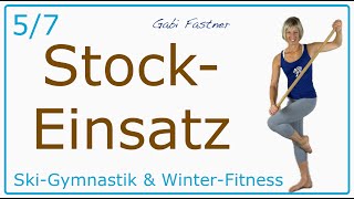 57 ❄️ 40 min FullBodyWorkout mit Stockeinsatz  mit dem Stab [upl. by Particia336]