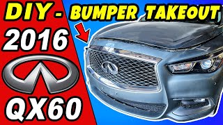 DIY 2016  2017  2018 2019  2020 Infiniti QX60 Front Bumper Removal  Any Bumper Takeout [upl. by Burford87]