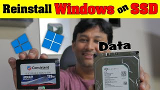 Reinstall Windows to SSD  Preserve Your Data During Installation Hindi [upl. by Gnourt801]