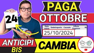 Inps PAGA 24 OTTOBRE ➜ ANTICIPO DATE PAGAMENTI ADI ASSEGNO UNICO PENSIONI 730 NASPI BONUS 100€ SFL [upl. by Friedman]