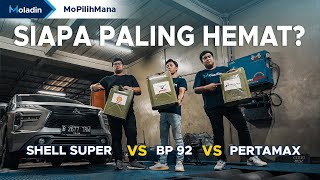 Pertamax VS Shell Super VS BP 92 Siapa Lebih Irit  Moladin [upl. by Ahsoyek]