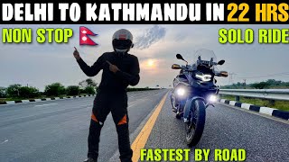 DELHI TO KATHMANDU NEPAL IN JUST 22 HRS IN HEAVY RAIN 🔥  I MADE RECORD  FIRST INTERNATIONAL RIDE [upl. by Ekud]