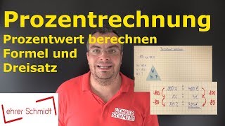 Prozentwert berechnen  Mathematik  einfach erklärt  Lehrerschmidt [upl. by Holland]