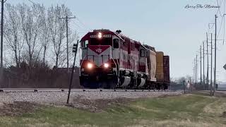 WSOR switching in Elkhorn Wisconsin Near miss with auto [upl. by Ewen]