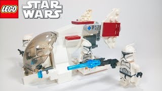 LEGO Star Wars 7667 Republic Dropship Battle Pack Review [upl. by Selrahc]