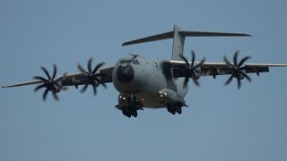 RAF Airbus A400M Atlas Landing at Rzeszów Jasionka Airport [upl. by Eilsew]