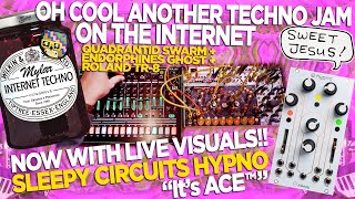 A techno jam with three things  quadrantid swarm ghost tr8 SleepyCircuits hypno on visuals [upl. by Aehtorod]