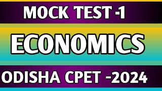 MOCK TEST1 FOR CPET ECONOMICS 2024 [upl. by Anelehs]