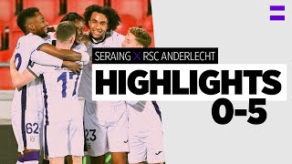 HIGHLIGHTS Seraing  RSC Anderlecht  20212022  Five goals and a clean sheet [upl. by Ennahtebazile]