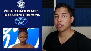 Vocal Coach Reacts to American Idol  Courtney Timmons Singing quotRise Upquot [upl. by Hajidahk283]