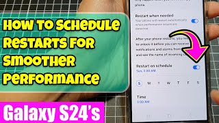 🚀 Galaxy S24S24Ultra How to Schedule Restarts for Smoother Performance ⚡ [upl. by Irtimed]