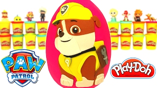 Huevo Sorpresa Gigante de Rubble de Paw Patrol en Español de Plastilina Play Doh [upl. by Niwrek9]