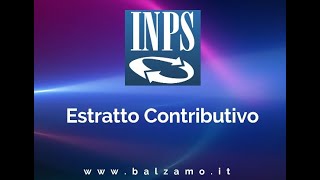 INPS Estratto Contributivo [upl. by Mimi547]