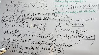 chimie en solution réactivité chimique  calculer le ph dun Mélange de deux acides  partie 10 [upl. by Akinyt304]