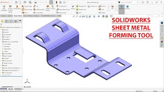 SolidWorks Sheet Metal Forming Tool [upl. by Fantasia]