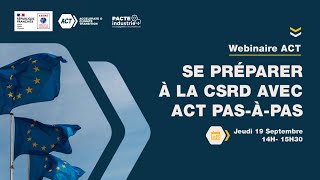 Se préparer à la CSRD avec ACT PasàPas [upl. by Ahcorb]