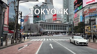 Tokyo 4K  Driving Downtown  Tokyos Times Square [upl. by Odracer]