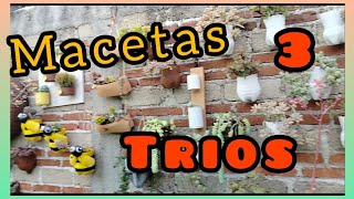 Macetas RECICLADAS macetas trío 12 ideas de macetas con material reciclado [upl. by Bronwen]