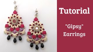 Tutorial perline orecchini quotGipsyquot  Beading tutorial quotGipsyquot earrings [upl. by Faxun]