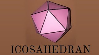 How to make Icosahedron solid platonic solid 5 platonic solids Icosahedron model  3d Shapes [upl. by Ikcir]