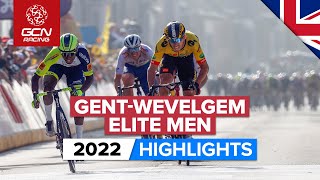 Late Attacks As Favourites Duel On The Cobbles  Gent Wevelgem 2022 Mens Highlights [upl. by Dualc]