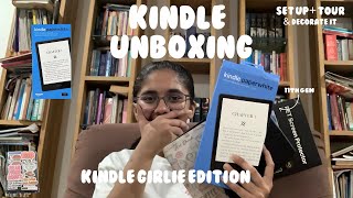 I got a kindle paperwhite 💞 Unbox my new kindle with me 💌 Set up Tour Decorate it with me [upl. by Dleifniw653]