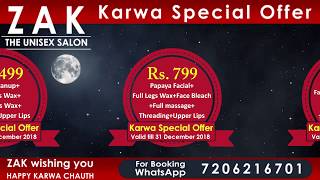 Karwa Special Offer by Zak The Unisex Salon [upl. by Adaynek901]