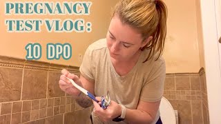 OUR FERTILITY JOURNEY 10 DPO LIVE PREGNANY TEST  FERTILITY VLOG TTC EPISODE 2 [upl. by Alikahs]