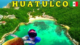 Huatulco the best beach town in Mexico wonderful bays coves and beach with clear turquoise waters [upl. by Abdel]