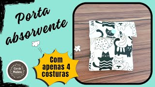 Como fazer um porta absorvente com apenas 4 costuras rápido fácil e lucrativo costurascriativas [upl. by Atiuqrahs]