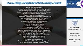 Q4 2024 Kickoff Training Webinar With Corebridge Financial [upl. by Kazimir]