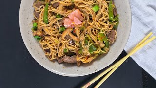 Beef Yakisoba Recipe [upl. by Jessamine]