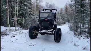 Snow Dragging with the 41 Chevy 4x4 Traction was a Problem Nov 17 2024 [upl. by Raeann246]