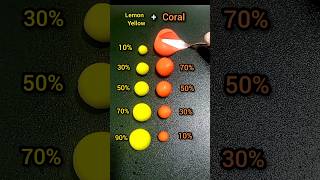 Lemon Yellow Vs Coral Very Satisfying color mixartcolormixingsatisfyingtrending [upl. by Masson856]