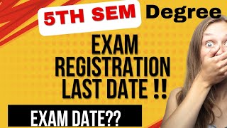 Degree fifth semester exam registration last date kerala university asmedia [upl. by Rellim170]