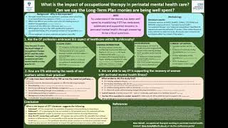 RCOT 2023 P02 What is the impact of OT in perinatal mental health care [upl. by Luapsemaj]