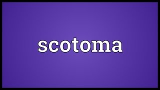 Scotoma Meaning [upl. by Norvun]