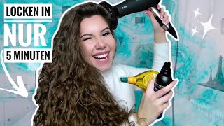 LOCKEN IN NUR 5 MINUTEN Meine Locken Routine ✨  Valeriagreb [upl. by Speroni]