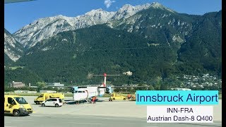 INNFRA Austrian Airlines Bombardier Dash8 Innsbruck Airport [upl. by Nelyk]