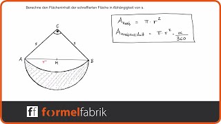 Teilfläche vom Kreisausschnitt – Gleichschenkliges Dreieck [upl. by Anifad]