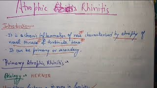 Atrophic Rhinitis ENT [upl. by Ytoc]