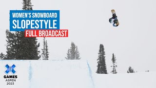 Jeep Women’s Snowboard Slopestyle FULL COMPETITION  X Games Aspen 2023 [upl. by Aikam]