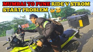 Mumbai To pune ride v strom start Problem  suzuki VStrom 250 sx solved [upl. by Daphie]